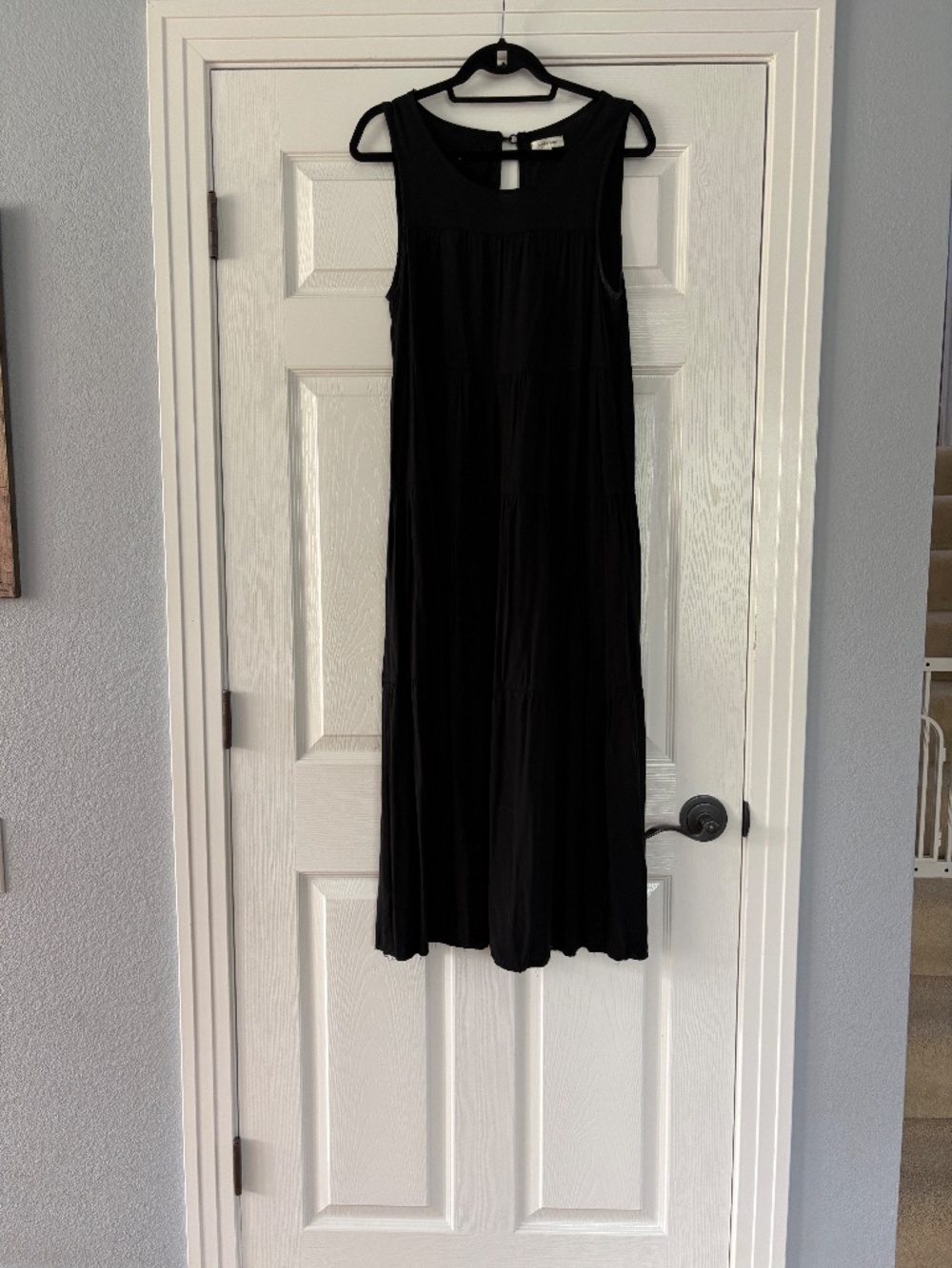 MAX STUDIO MAXI LONG TIERED SLEEVELESS PULLOVER DRESS L